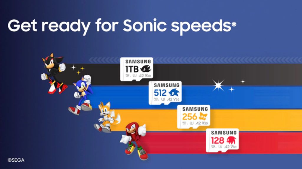 三星和世嘉合作推出索尼克主題 PRO Plus microSD 卡，起價 24 美元