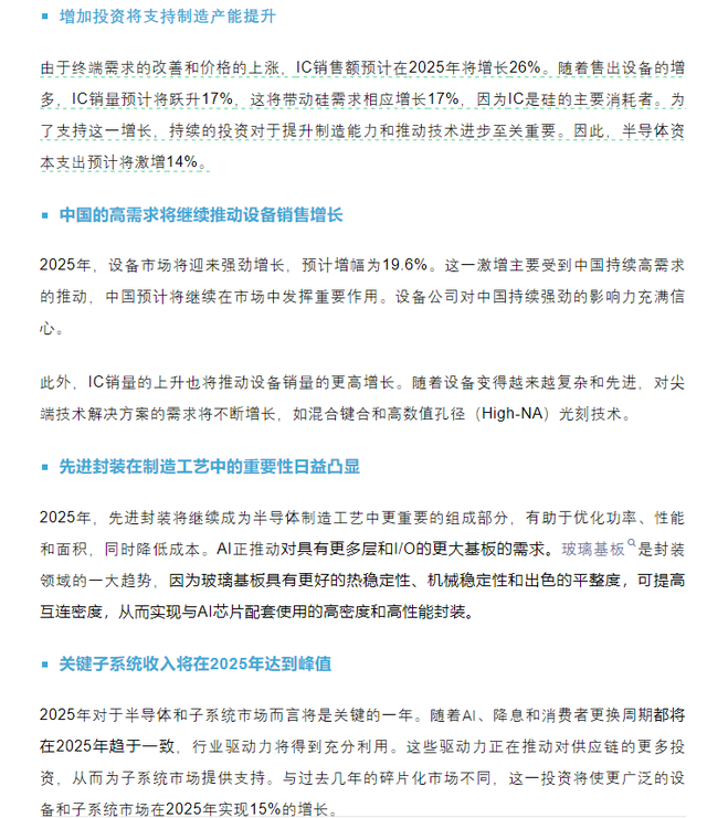繼續(xù)看多半導(dǎo)體！機構(gòu)預(yù)期2025年資本支出激增 中芯國際漲超6%