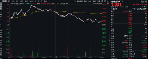 有色蓄勢高飛！有色龍頭ETF（159876）盤中逆市漲超3%！銅、金、鋁攜手上攻，北方銅業(yè)漲停封板