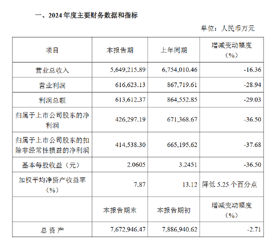 中國(guó)中免業(yè)績(jī)承壓 2024年凈利潤(rùn)同比下降36.50%