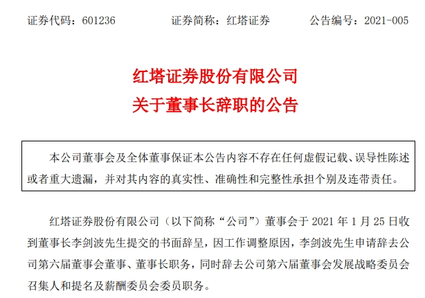紅塔證券原董事長受賄267萬，多次為他人安排工作打招呼
