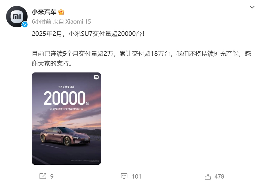 “蔚小理”2月成績單出爐：蔚來同比增長62.2%，樂道交付4049臺，小鵬再破3萬臺！小米、零跑也公布了