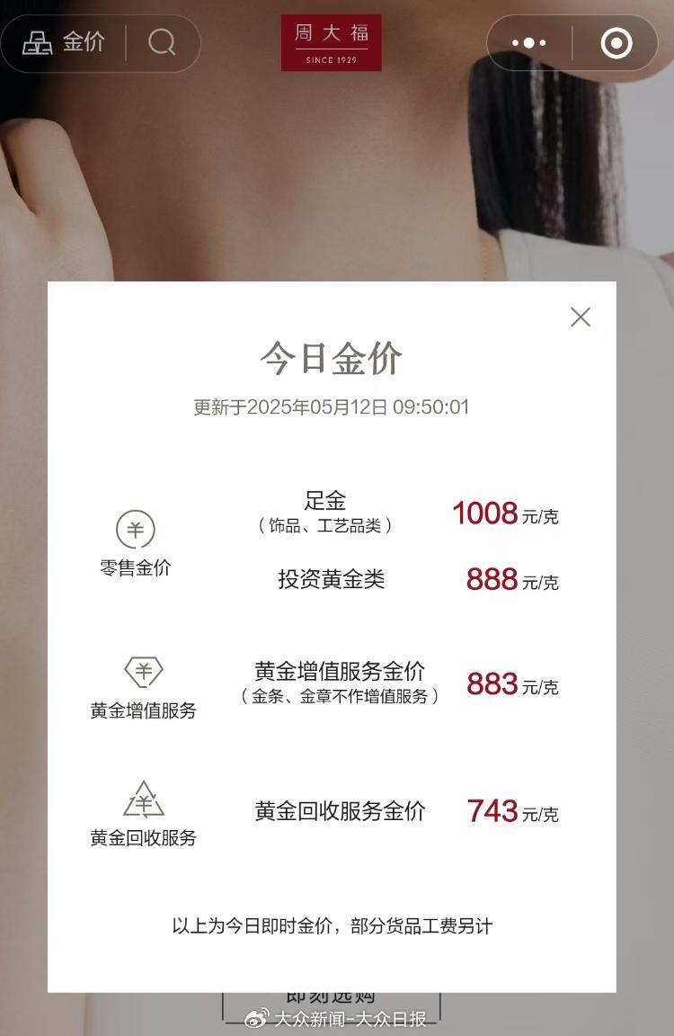金價回調(diào)！金飾價格跌破千元